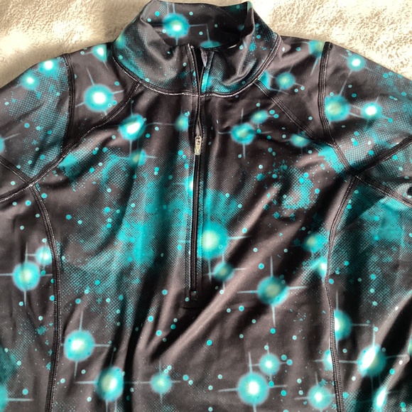 REEBOK QUARTER ZIP HIGH NECK LONG SLEEVES ADJUSTED ATHLETIC TOP SIZE XXL - Picture 3 of 7